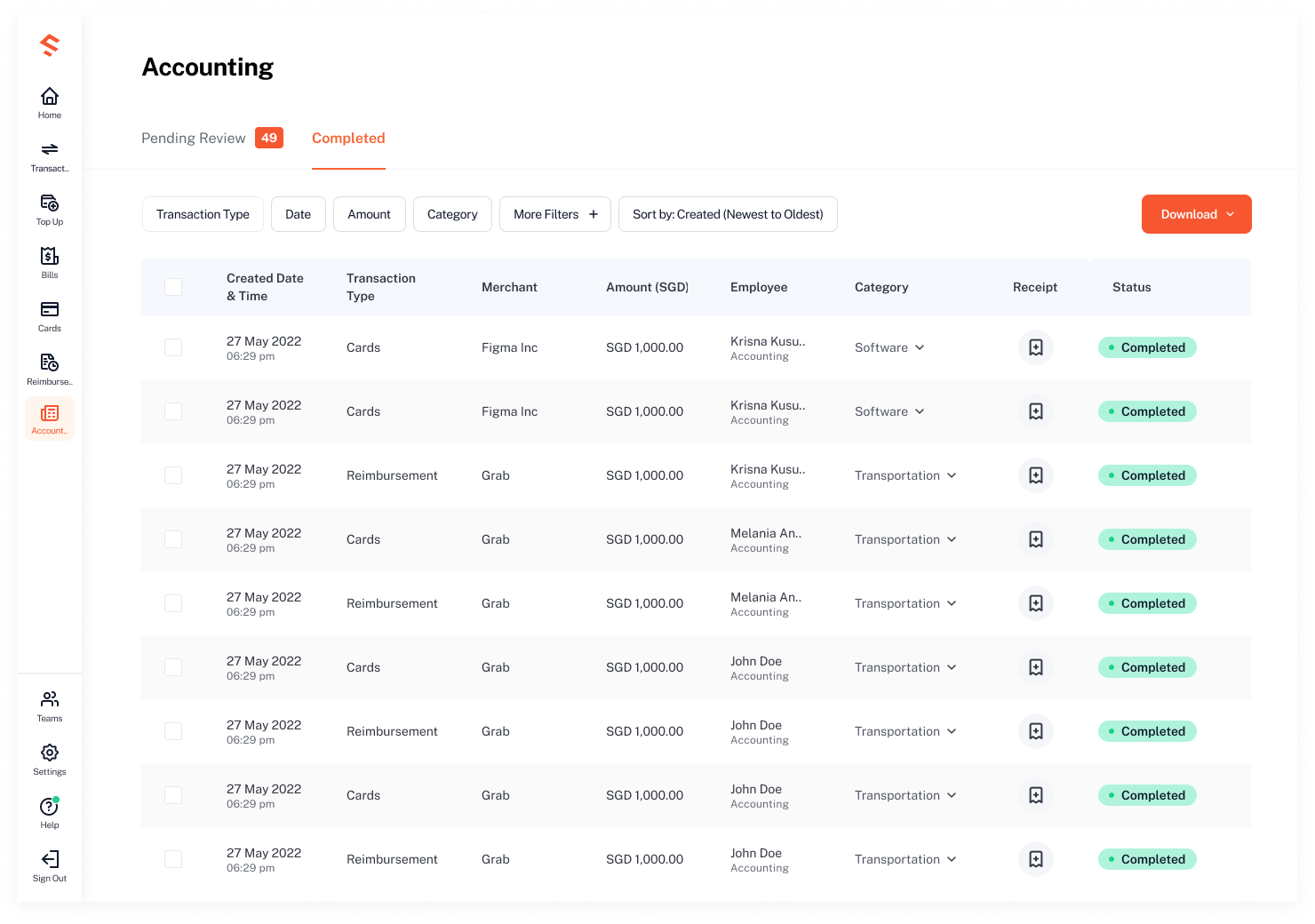 sync multiple transactions to xero